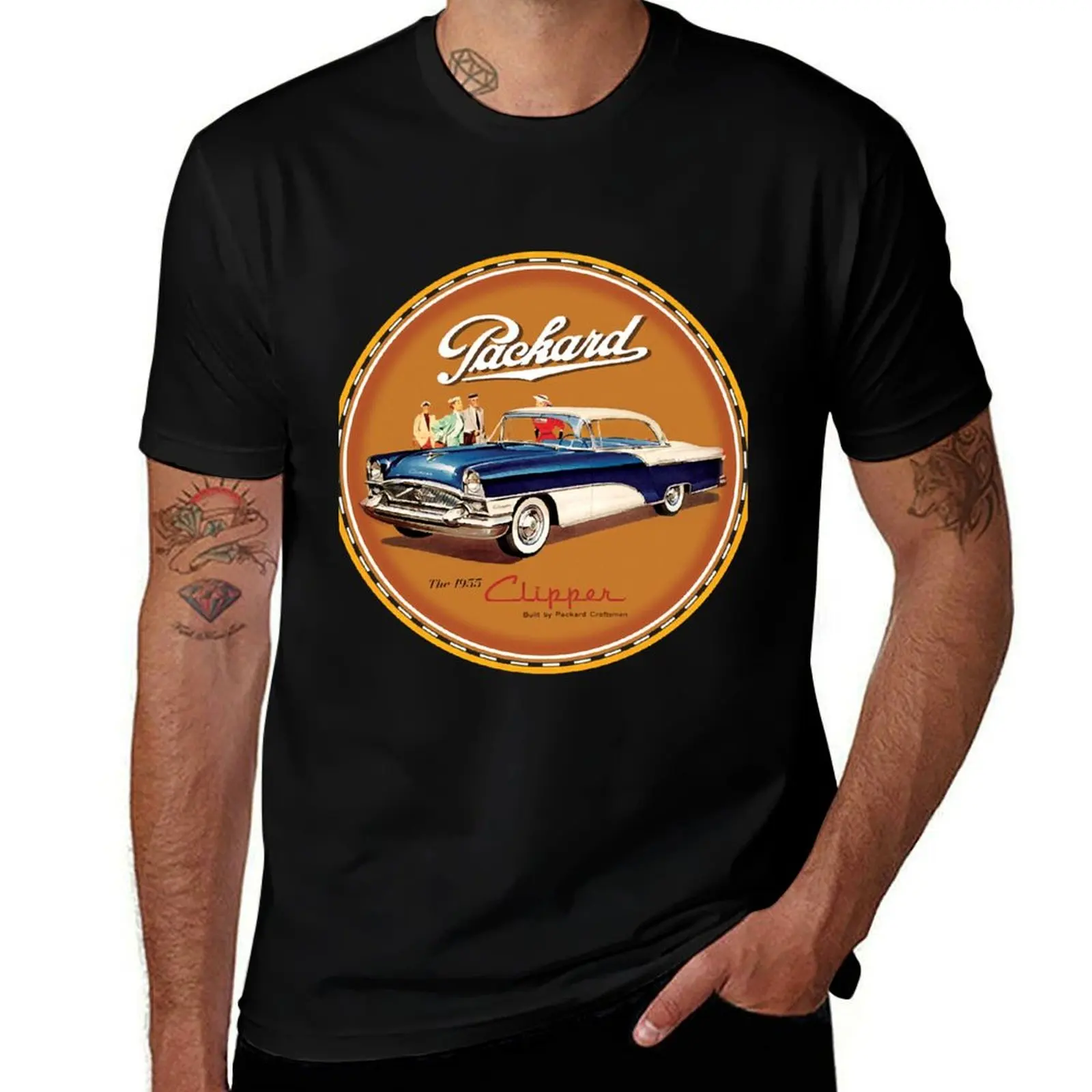 1955 Packard Clipper T-Shirt Art Pattern Printed Casual Top T-Shirt