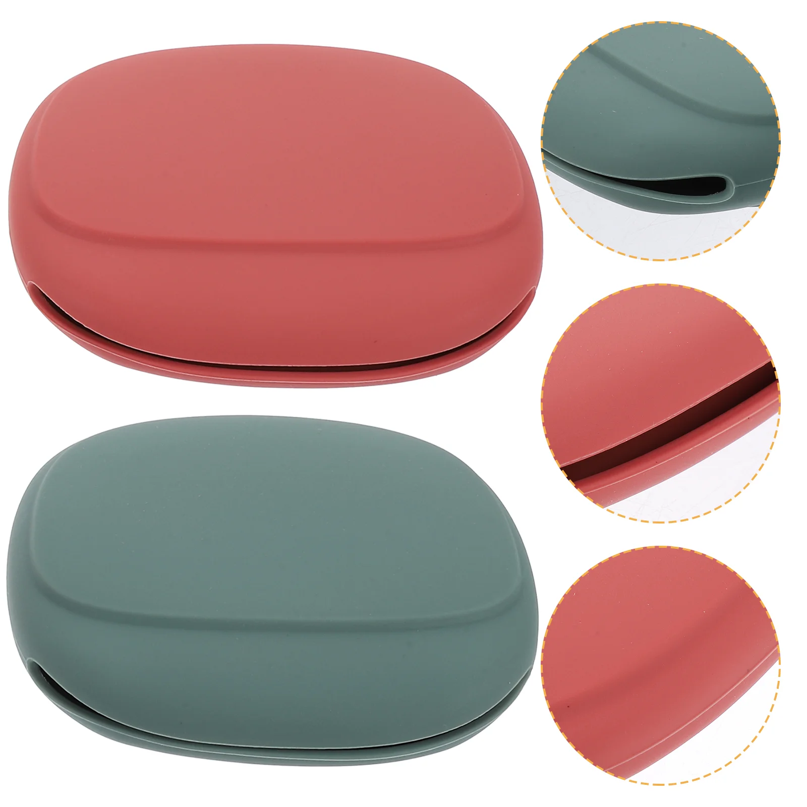 2 Pcs Silicone Makeup Sponge Storage Bag Portable Travel Case Makeup Puff Holder Powder Puff Box Easy to Carry for Women