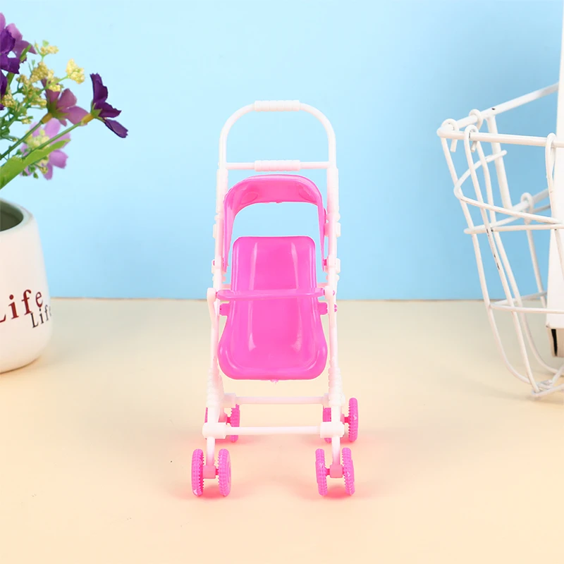 Decoraciones de escena para casa de muñecas, carrito de cuna para bebé de 12cm, accesorios, carrito de simulación, 1 ud.