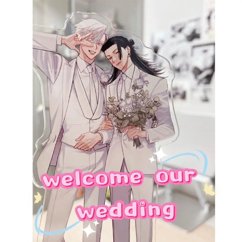 Anime Peripheries Figure Satoru Gojo Geto Suguru Wedding Acrylic Stand JJK Peripheral Cartoon Originality Desktop Ornament Props