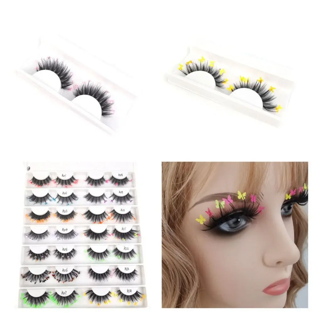 Simulation Flauschige Schmetterling Wimpern Glitter Wiederverwendbare 5D Nerz Wimpern Einteilige Comics Cosplay Falsche Wimpern Frauen