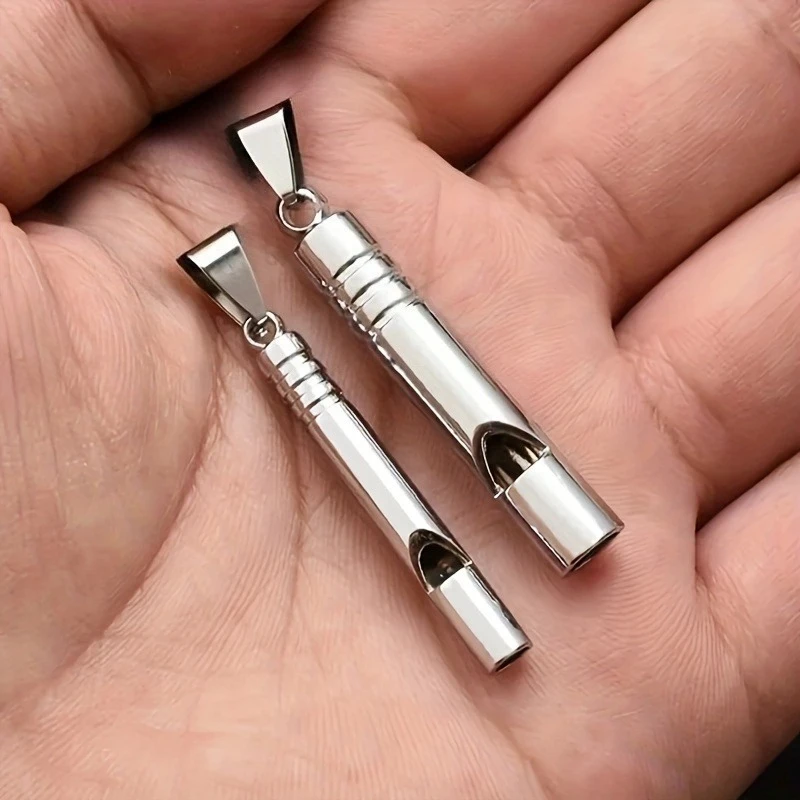 2Pcs High Volume Emergency Whistle Pendant Keychain Set for Outdoor Backpack Pendant Keychain Accessories