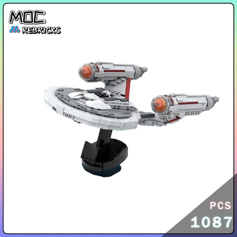 

Ultimate Collection Series Starship Fleet USS NX-326 Четырехскоростной корабль Космический корабль Набор строительных блоков Сборка Модель Кирпичи Игрушка для мальчика