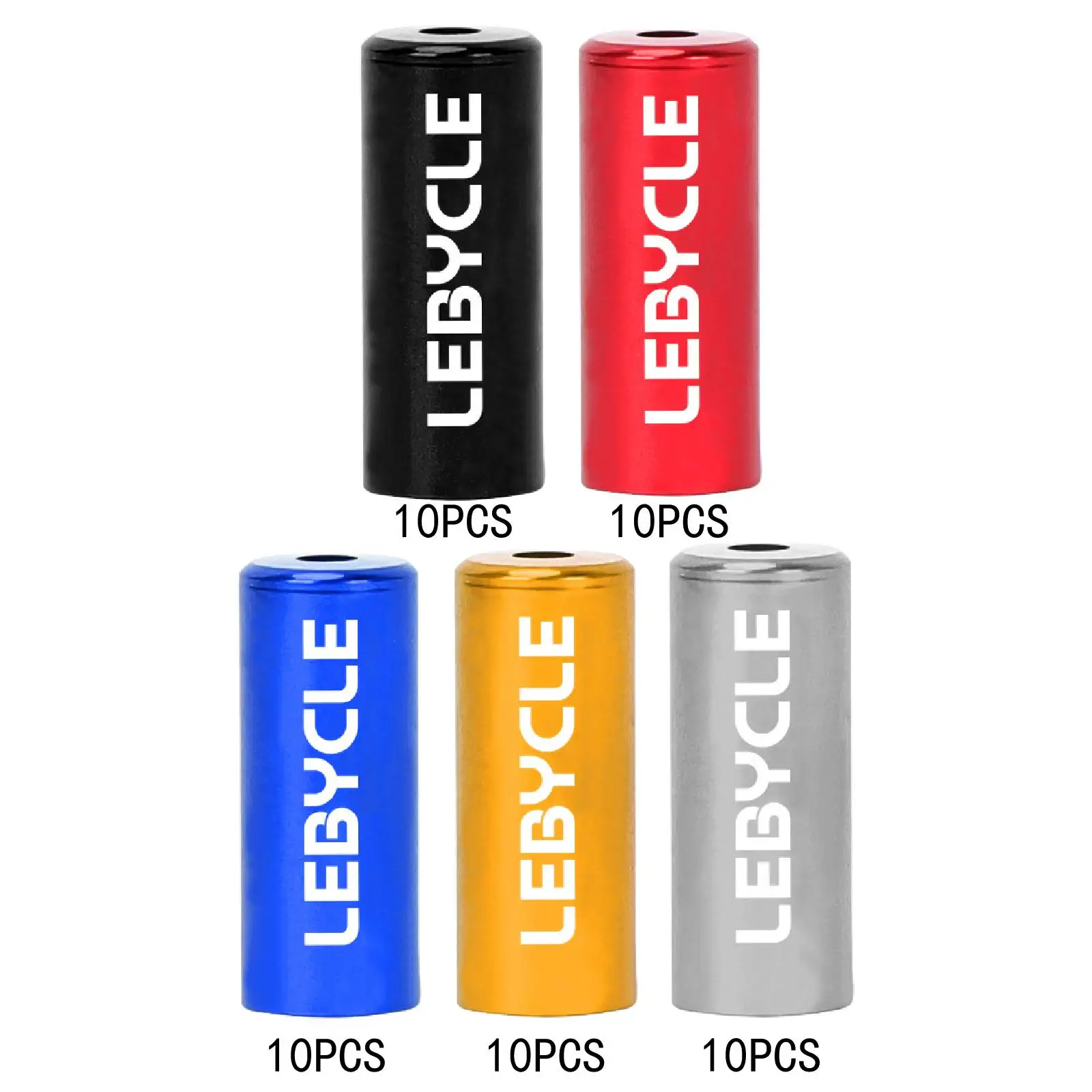 

10x торцевая крышка велосипедного тормозного троса, велосипедная 5 мм, заменяет принадлежности для гонщиков, портативные запасные части для верховой езды, ремонт алюминиевого сплава