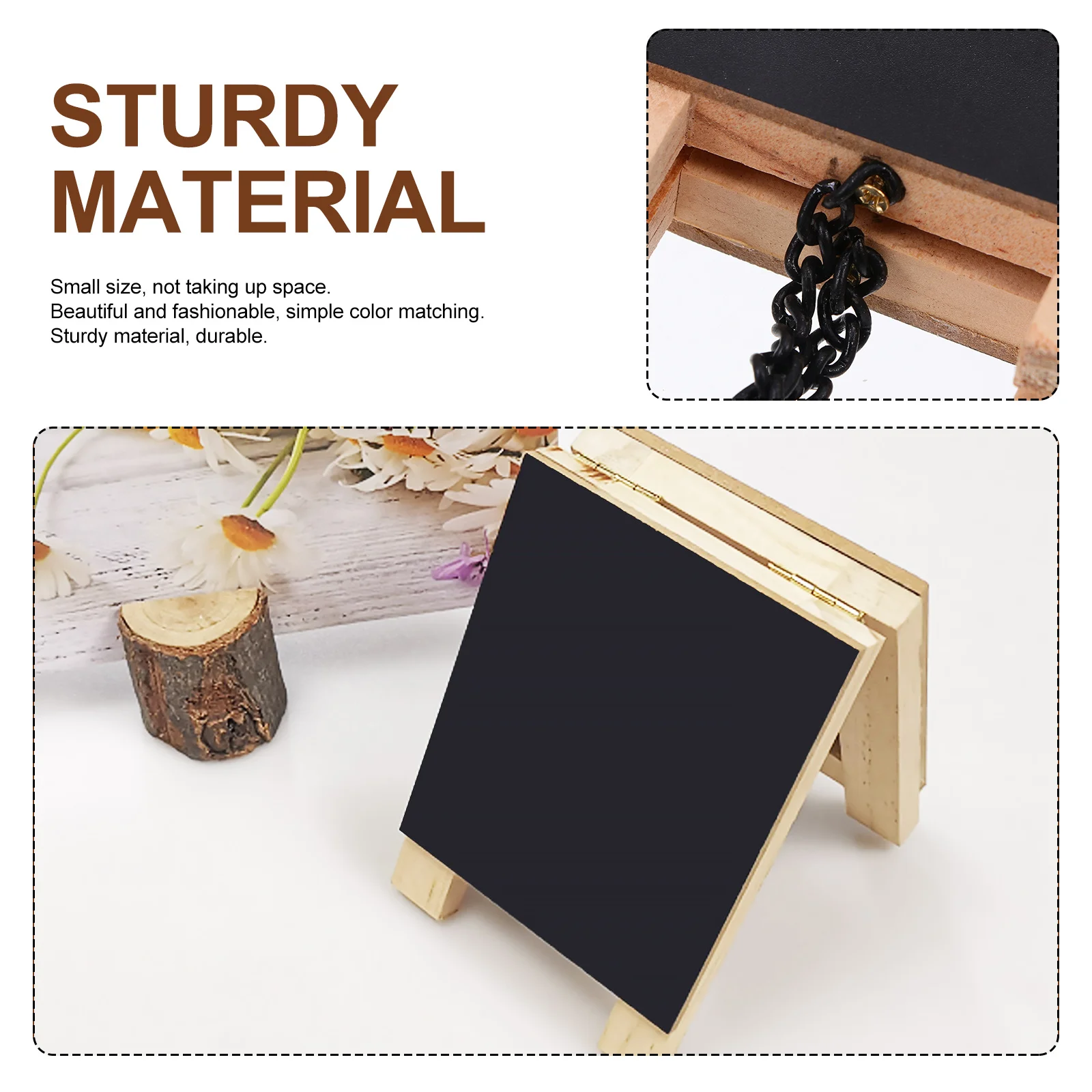 

1Pcs Standing Mini Chalkboard Double Side Wooden Blackboard Sign for Birthday Wedding Restaurant Home Decor Mini Chalkboard