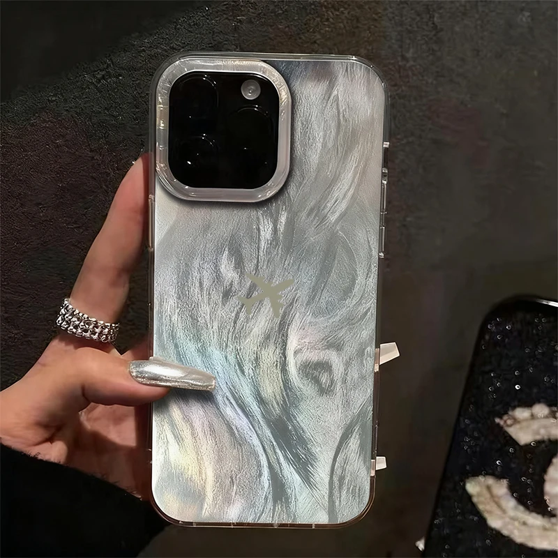 

For iPhone 17 16 15 14 13 12 11 Pro Max Case Minimalist Airplane Design IMD Cover For iPhone XS XR X 7 8 Plus 16E 17 Air Funda