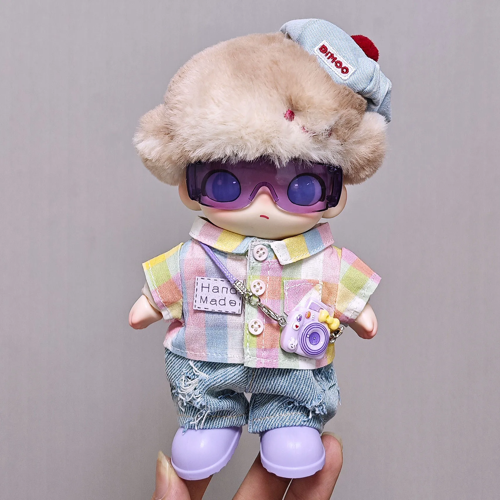 ل Dimoo ملابس دمية عالية الجودة 15 سنتيمتر Dimoo القلب اثارة خاصة قوس قزح متقلب قميص مجموعة