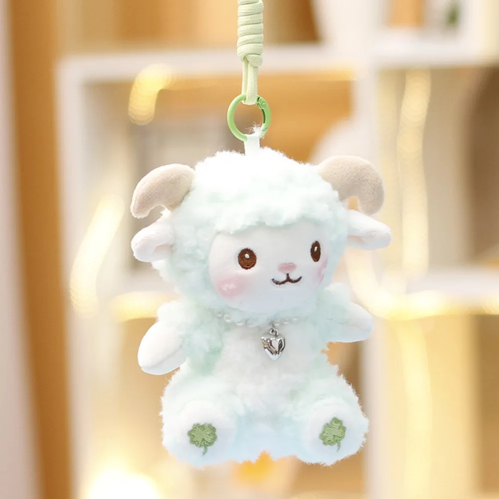

PP Cotton Little Sheep Keychain Fluffy Comfortable Cartoon Animal Stuffed Cartoon Collection Sheep Keyring Birthday Gift