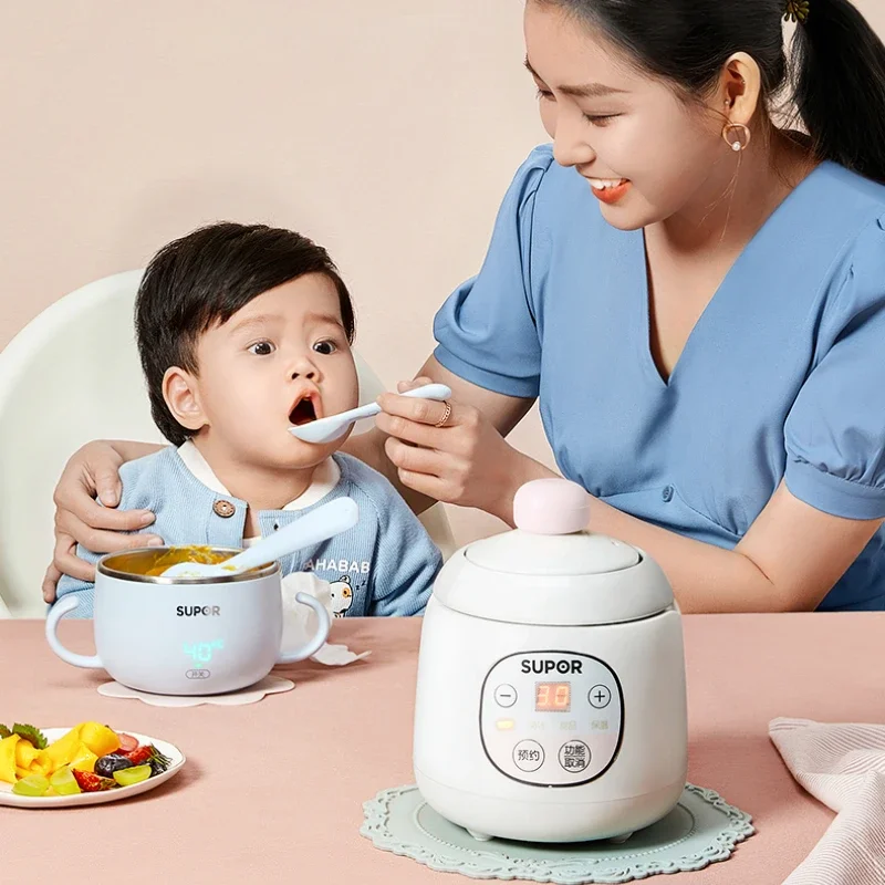 Inteligente Multifuncional Baby Food Maker, Smart Stewpot Elétrico, Fabricante de comida para bebês, Fogão Congee, Pequeno Stew Pot, Fantástico