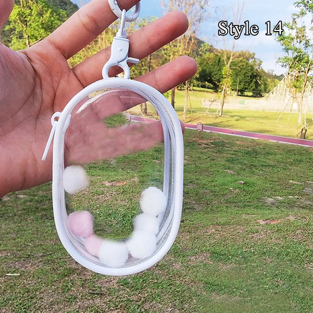 Jewelry Organizer Transparent Storage Box Pouch Mystery Box Keychain Bag Storage Case Thicken Wallet Cute Doll Bag Organization