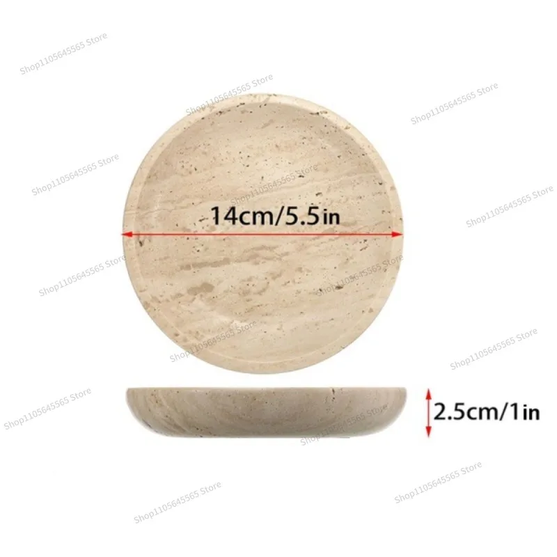 For 14CM Round Cave Stone Small Bowl Jewelry Fruit Tray Cosmetics Display Tray