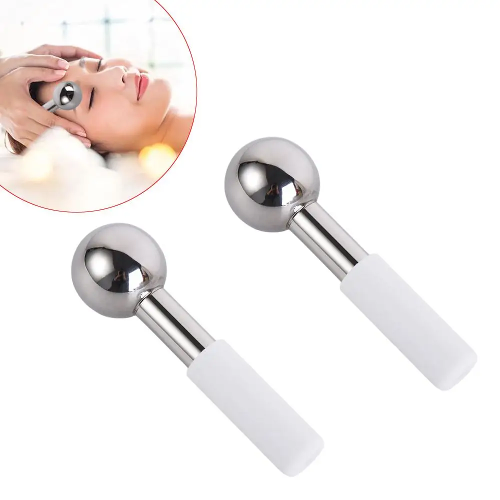 1PC Ice Roller for Face Stainless Steel Face Globes Ball Hot/Cold Cosmetics Beauty Salon Massager Face Neck Beauty Care Tool