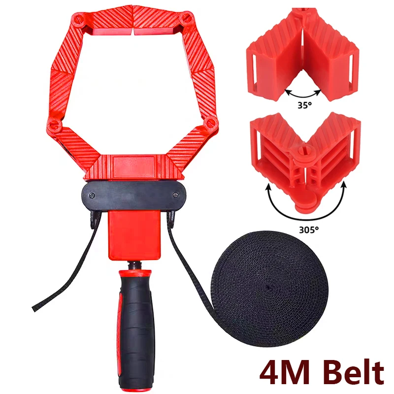 Multifunction Blet Clamp Quick Adjustable Band Clamp Polygonal Clip 90 Degrees Right Angle Woodworking Tools Frame Clips