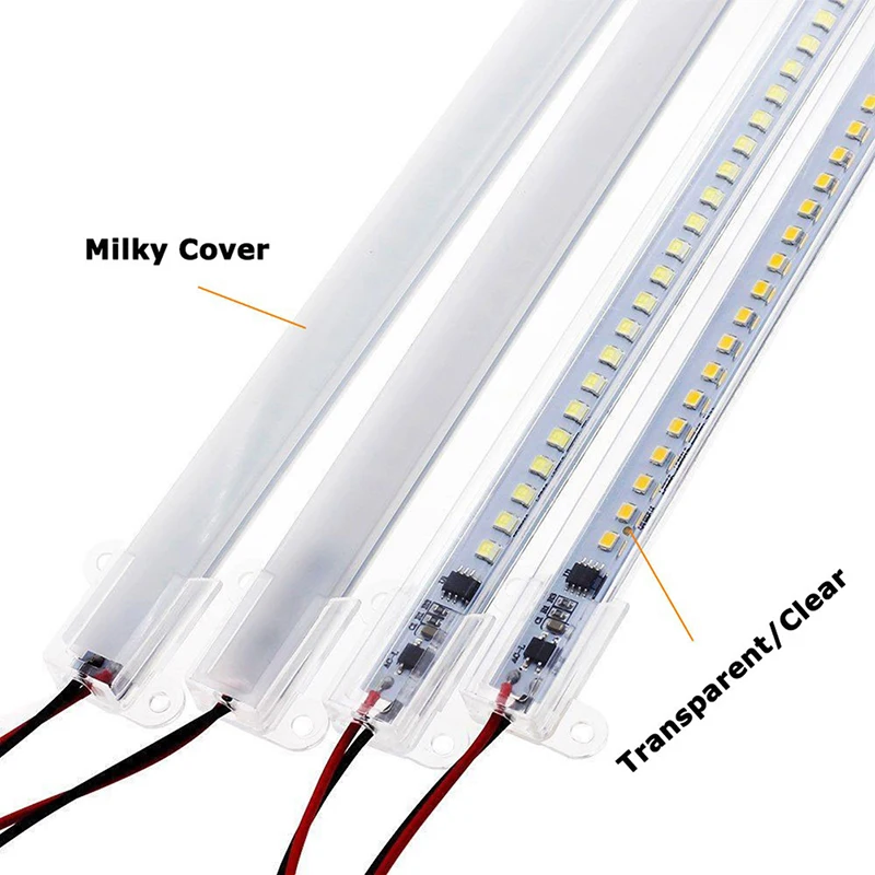 Barre Lumineuse LED Haute Luminosité AC220V, réinitialisation 2835 LED, 30cm, 40cm, 72 Rigides, Bande Lumineuse Économiseur de Tubes LED