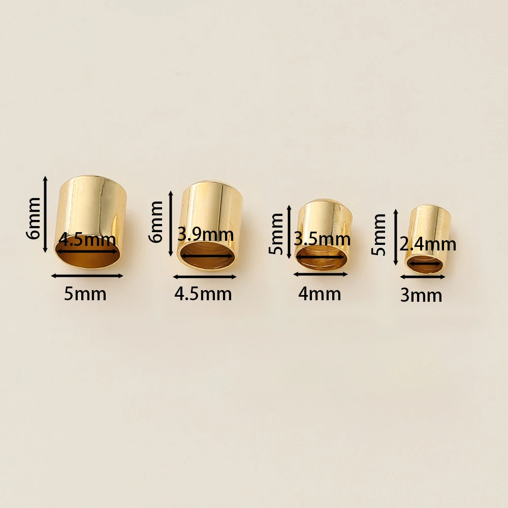 20Pcs 14/18K 골드 도금 술 모자 가죽 코드 크림프 엔드 비즈 팔찌 버클 DIY 쥬얼리 만들기 용품에 대한 모자 찾기