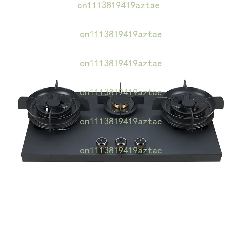 3-Burner Built-in Gas Cooktop 5.2KW Copper Burner Flame Failure Protection Custom Kitchen Embedded Stove