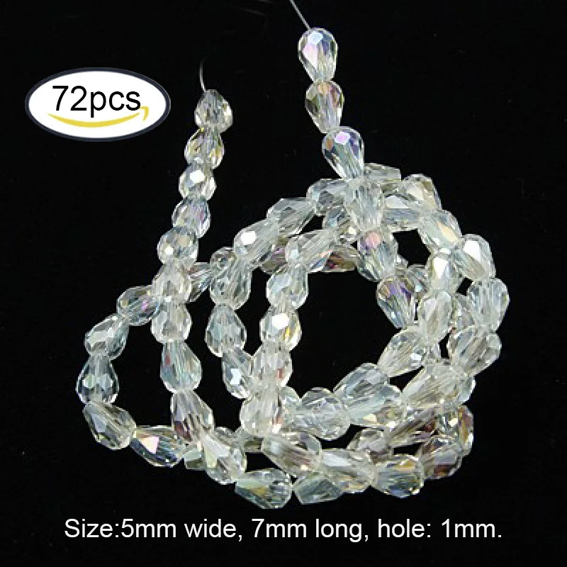 17-130 Buah Dgn Pelat Kaca Manik Manik Manik Campuran Bentuk Warna Campuran 2 ~ 16x2 ~ 16Mm Lubang: 0.5-2Mm DIY Pembuatan Perhiasan untuk DIY