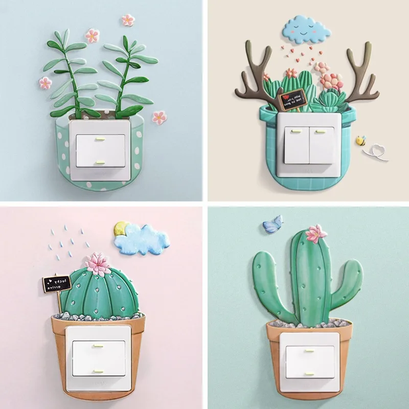 

Switch Cover Sticker, Creative Outlet Decoration for Home, Self-Adhesive Wall Protector to Hide Stains