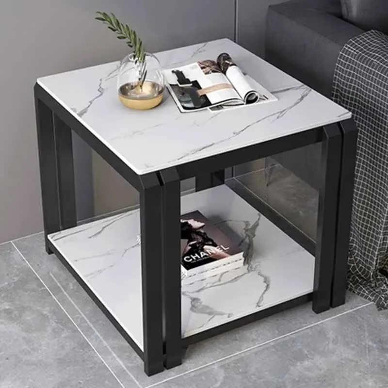 Design Luxury Side Table Black Gold Storage Nordic Premium Coffee Tables Unique Minimalist Iron Armoires De Salon Home Furniture