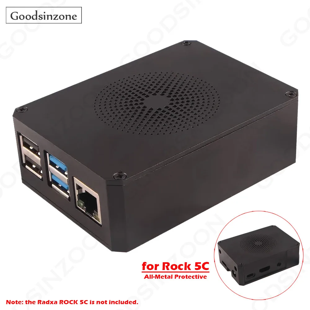 Radxa ROCK 5C All-Metal Protective Case - Tool-Assembled Enclosure for Maximum Durability