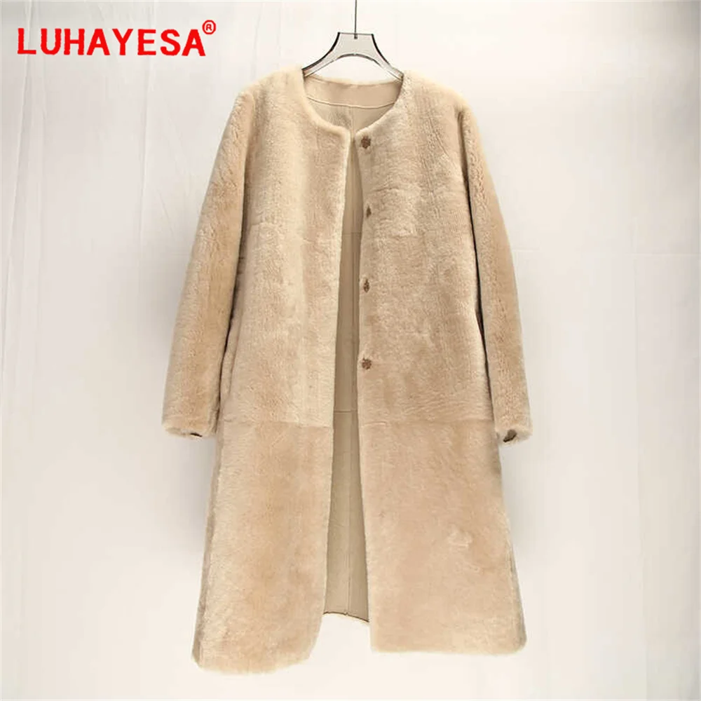 2024 Super Light Good Quality Loman Lamb Fur Shearling Clothes Luhayesa Winter Genuine Leather Fur Jackets