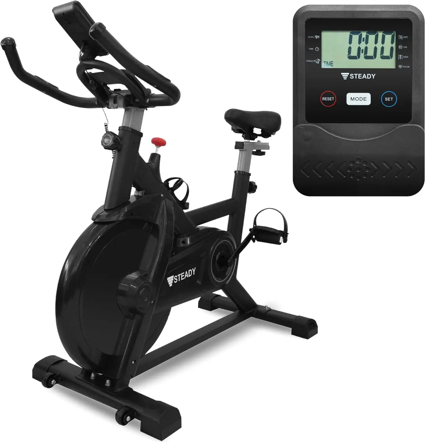 

JAPAN Stationary Exercise Bike for Home - Cycling Bike with LCD Monitor & Comfortable Seat Cushion, ST128