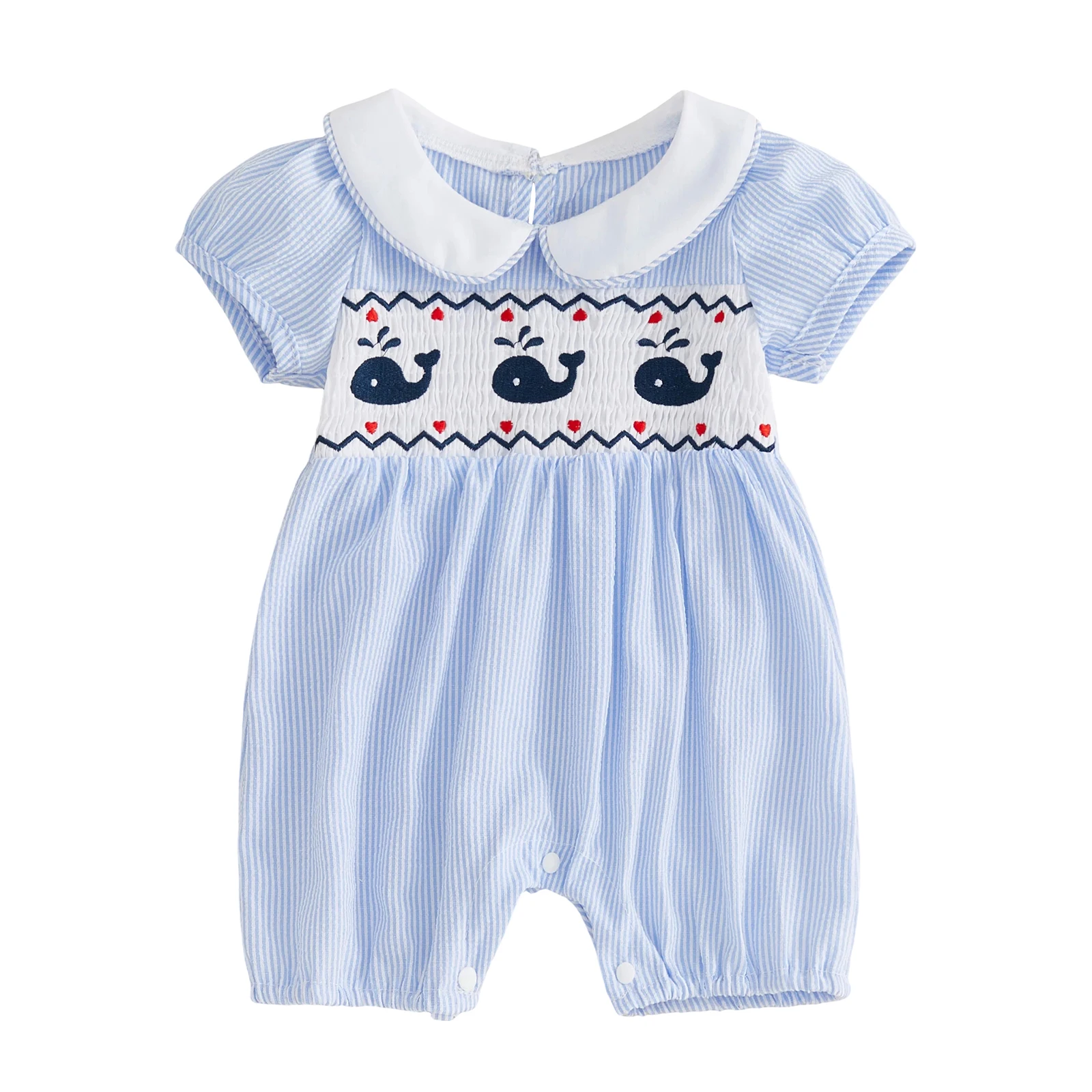 focusnorm-0-18m-lovely-baby-girls-boys-summer-romper-short-sleeve-doll-collar-whale-embroidery-jumpsuit-infant-playsuit