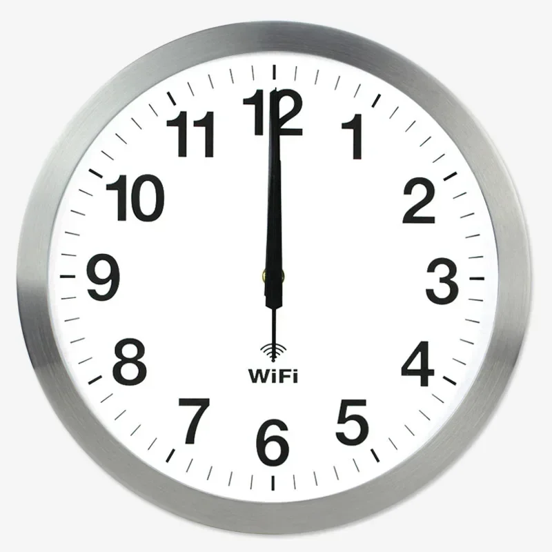 20 Inch Smart WIFI Automatic Time Synchronization Network Clock Mute Wall Clock Modern Minimalist Living Room Quartz