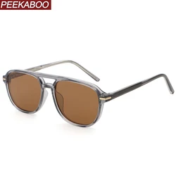 Peekaboo square frame sunglasses for women unisex CP acetate fashion sun glasses for men uv400 blue brown green 2024 summer