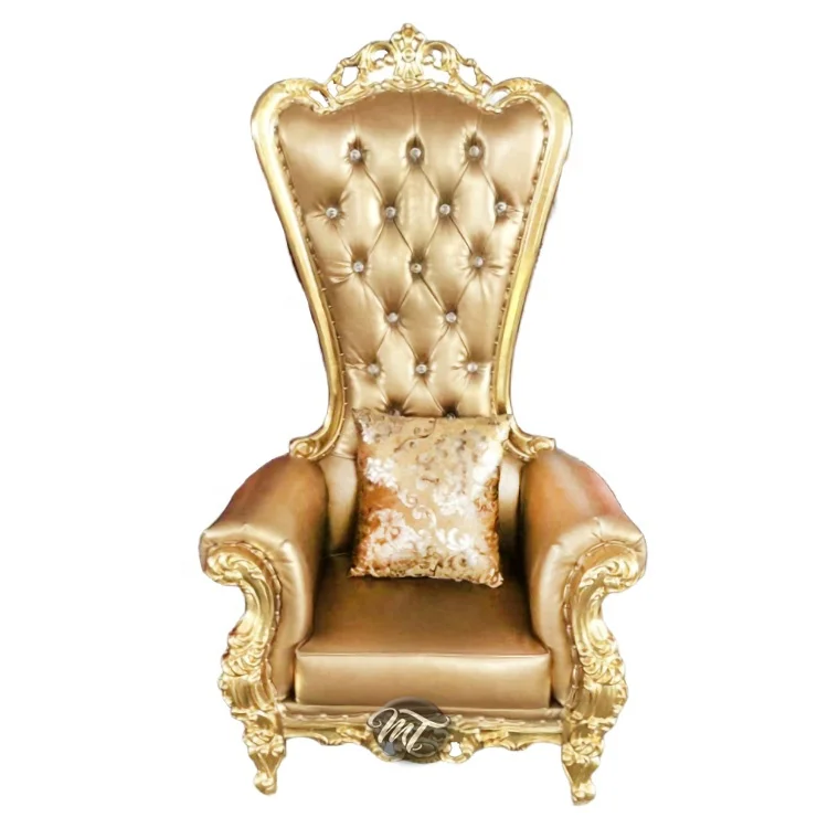 

Cheap wedding gold royal king and queen throne chair