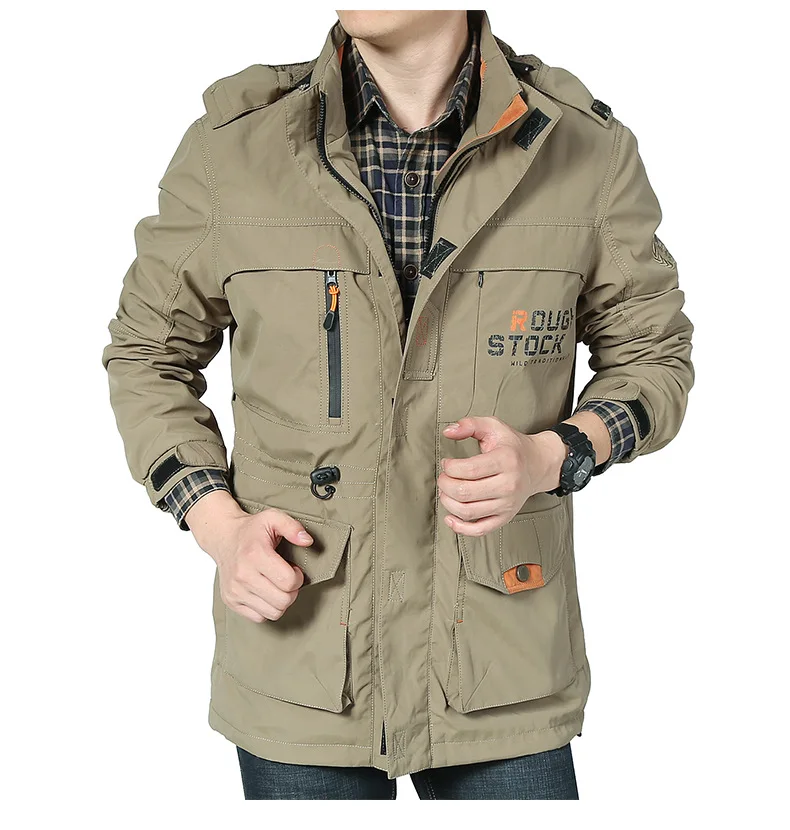 Winter and Autumn Outdoor Casual Windbreaker, Mid-aged Jacket with Added Insulation and Breathable Fabric, Men's Coat