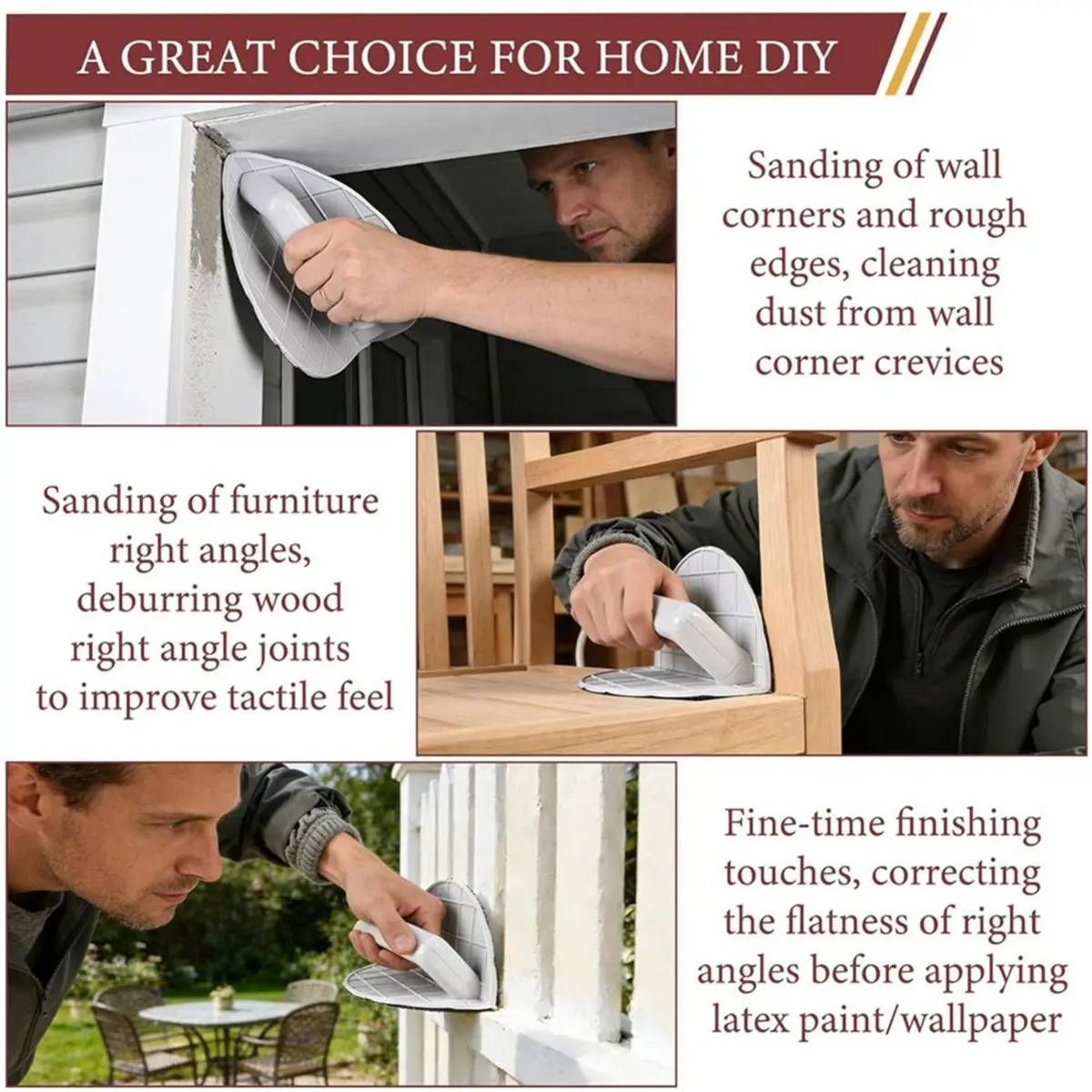 【50% OFF】Drywall Corner Sander Angle Sanding Tool with 12PCS 9 Inch Hook and Loop Discs for Walls and Corners