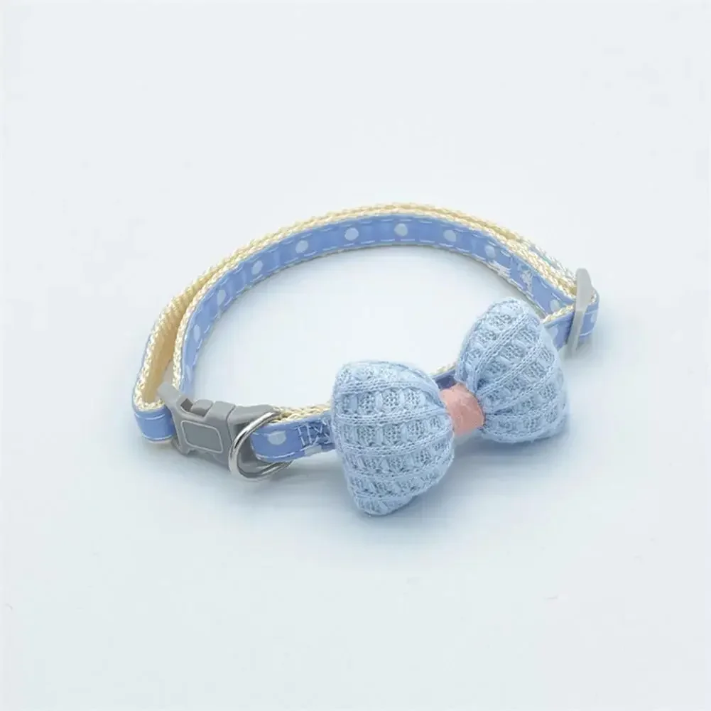 2024 New Puppy Collar Fine Workmanship Pet Collar Cute Bow Tie Dog Collar Rabbit Accessories