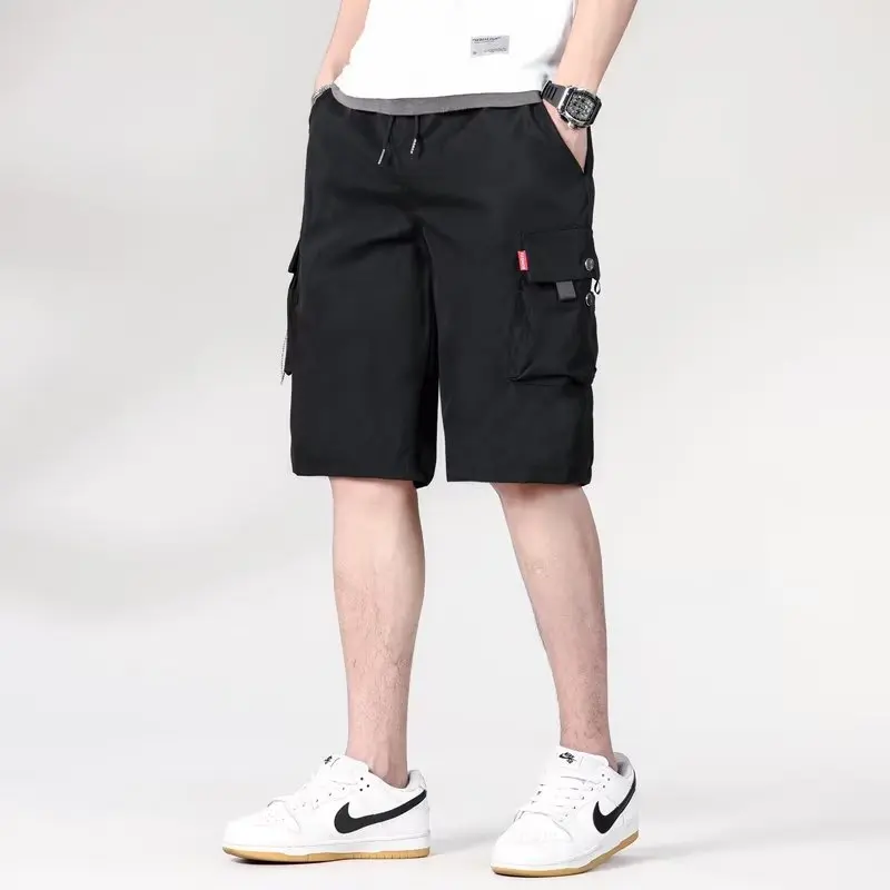 Summer thin workwear shorts, men\'s medium pants, loose and trendy Instagram capris