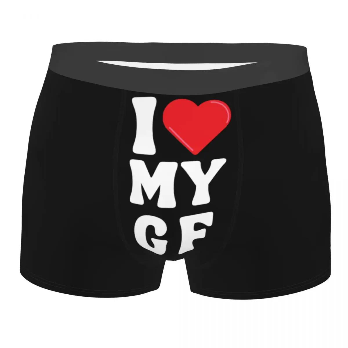 Custom I Love My Girlfriend Underwear Men Breathbale Boxer Briefs