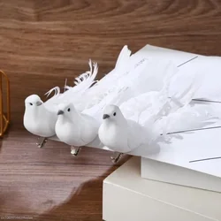 Artificial Pigeon Birds Fake Doves Simulation Feather Pigeon Christmas Tree Wedding Party Craft Ornaments Home Living Room Decor
