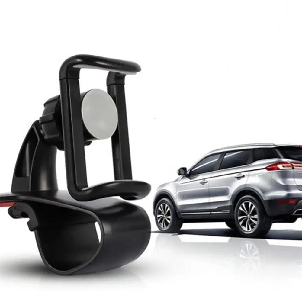 Universal Car Phone Holder 360 Degree Rotation Auto Dashboard Mobile Phone Stand Holder Clip Mount Car Steering Wheel image 5