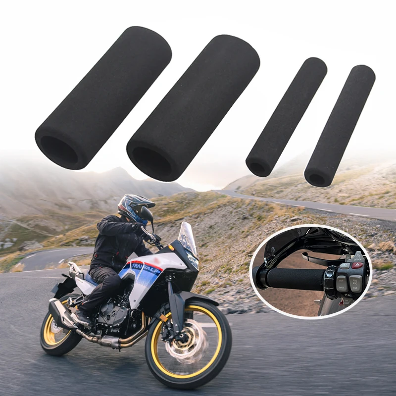 For Honda Transalp XL750 Transalp 750 2023 2024 Motorbike Anti Vibration Handle Bar Foam Comfort Slip Over Grips Transalp750