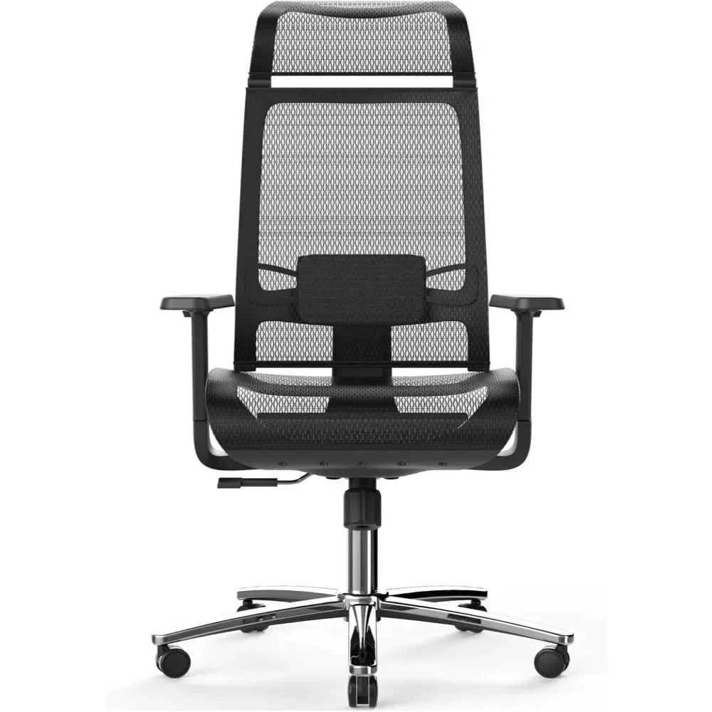 

Ergonomic Office Chair with Mesh Seat & Adjustable Lumbar Support,Wide Headrest & Reclining Swivel Task Chair, 3D Armrest Height