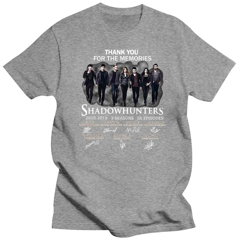 Black Cotton Men S-5xl T-Shirt Shadowhunters 3th Anniversary Thanks For Memories  oversized t shirt  men clothing  harajuku