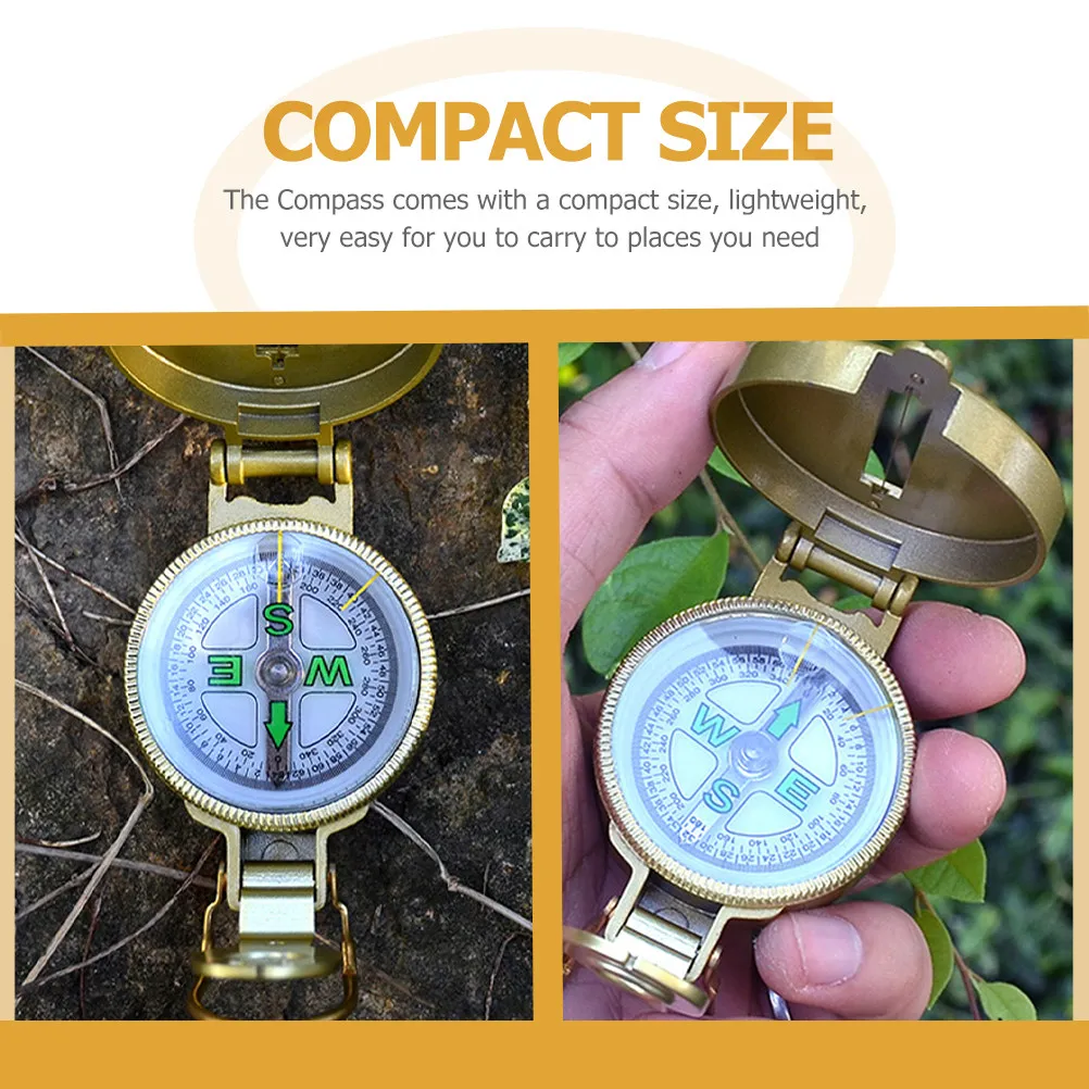 

Compact Survival Compass with Hanging Ring Rugged Outdoor Direction Finder for Mountaineering Exploration Lightweight Camping