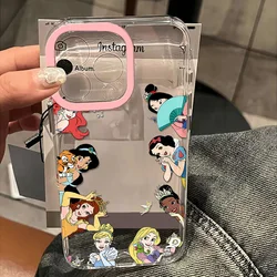 Disneys Princess Mermaid Clear Space Phone Case For iPhone 11 12 13 14 15 16 Pro Max Mini X Xs XR 7 8 plus Se2020 Transparent