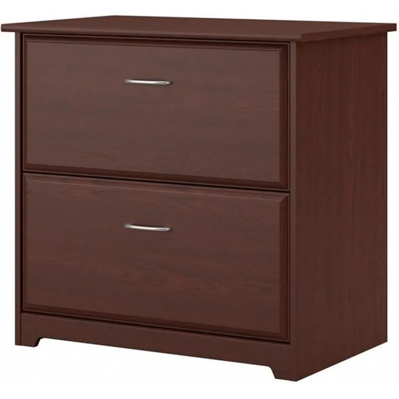 

2 drawer horizontal filing cabinet, cherry red, family filing cabinet for storing letters and legal documents