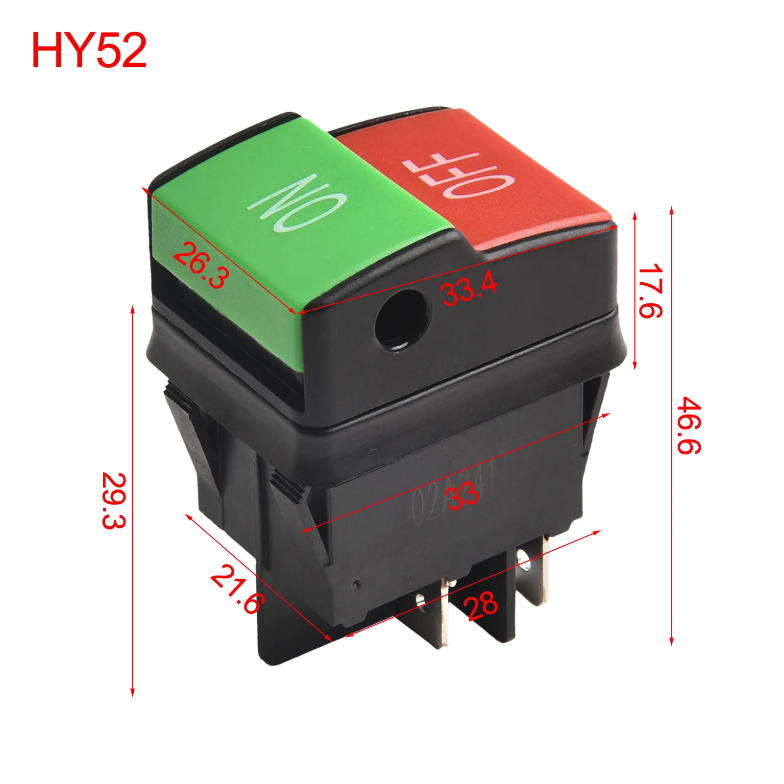 HY52 250V 12A Button On Waterproof Electric Button Switch 20 /12A 125/250V 5E4 Sawing Rectangle Electric Drill Switch Power Tool