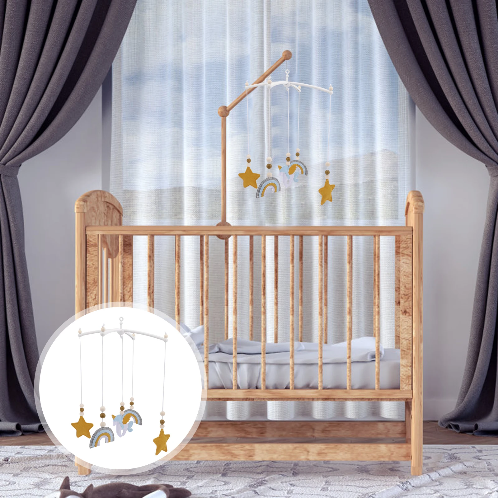 

Felt Baby Crib Hanging Toys for Boys Girls Car Seat Infants Gym Mobile For Crib Nursery Decor Newborn Gift