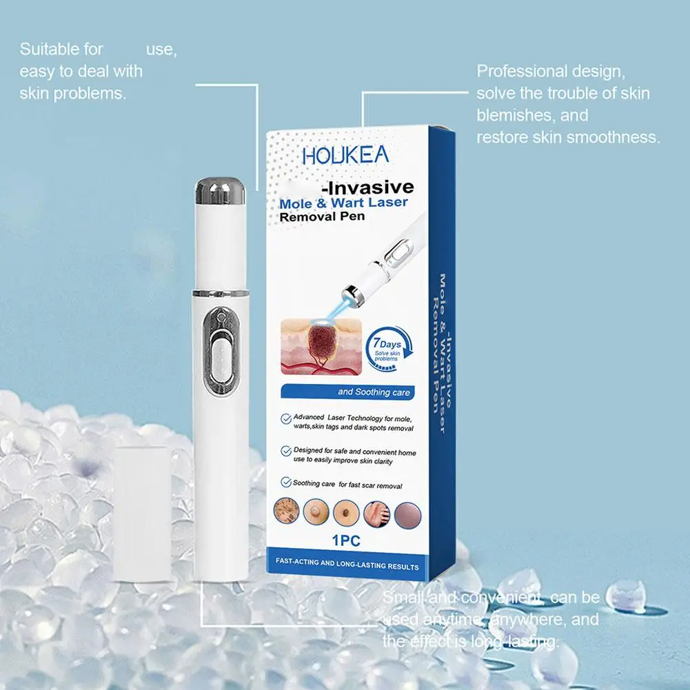 1/2/3 pezzi penna per la cura della pelle pulizia delicata cura della pelle del corpo liscia comoda penna per la cura delicata della pelle penna per la rimozione delle talpe a luce blu