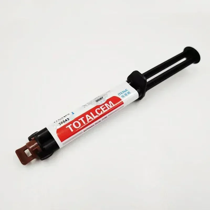 TOTALCEM Deetal Resin DUAL-CURE Self-Adhesive Resin Cement Syringe Crown Inlay Onlay Veneer Post Core Bonding Supplies Material