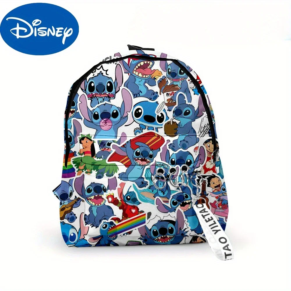 Disney Stitch Backpack Cartoon Anime High Capacity Schoolbag Lightweight Kawaii Travel Daypack Outdoor Travel Schoolbag Daypack