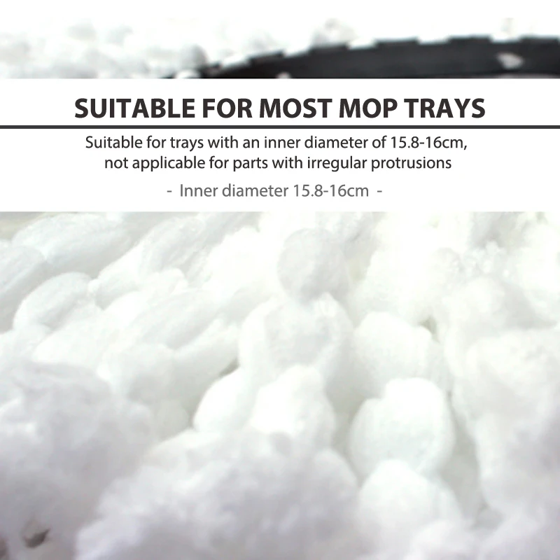 Rotating Round 16mm Mopping Head Microfiber Rag Mop Cloth Replacement Clean Tool