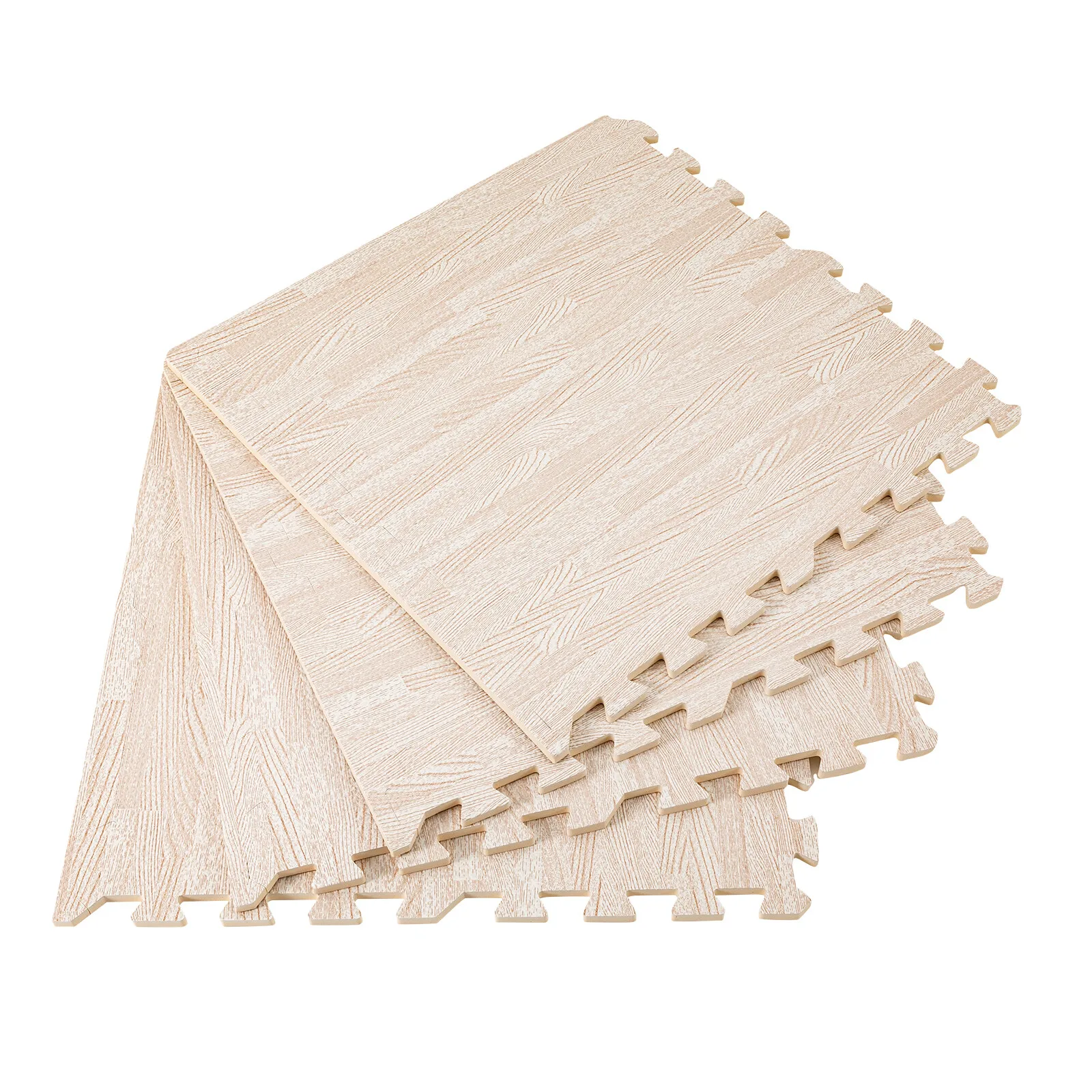 5 قطعة الخشب الأبيض الحبوب إيفا رغوة لغرفة المعيشة غرفة نوم الصالة الرياضية المتشابكة بلاط الأرضيات لينة عدم الانزلاق واقية حصيرة